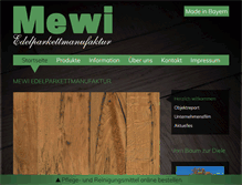 Tablet Screenshot of mewi-holz.de